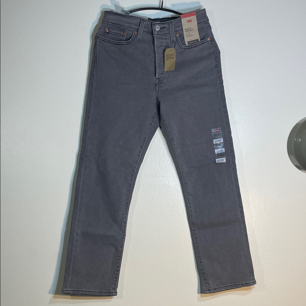 Levi's Straight-Leg Jeans in Charcoal Gray